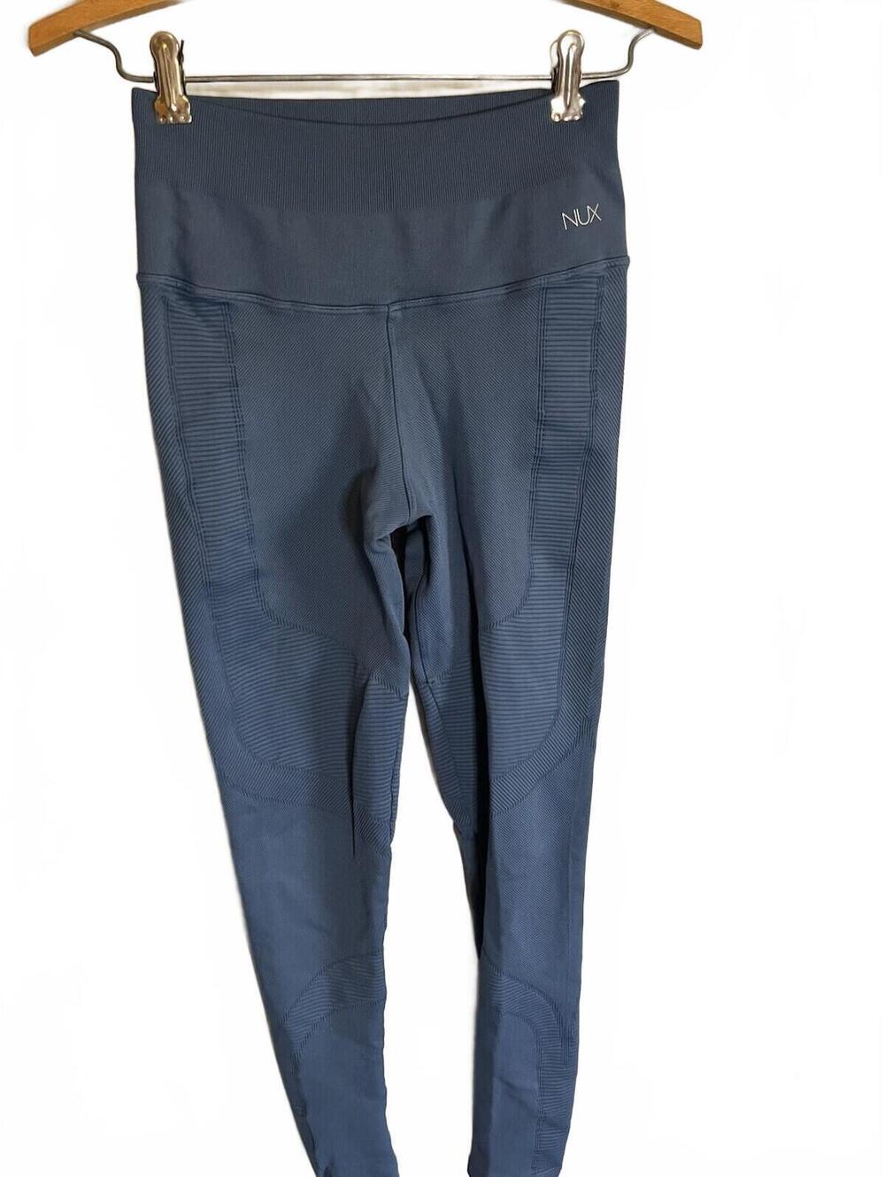 NUX Slate Blue One By One Leggings Size M Made In The USA